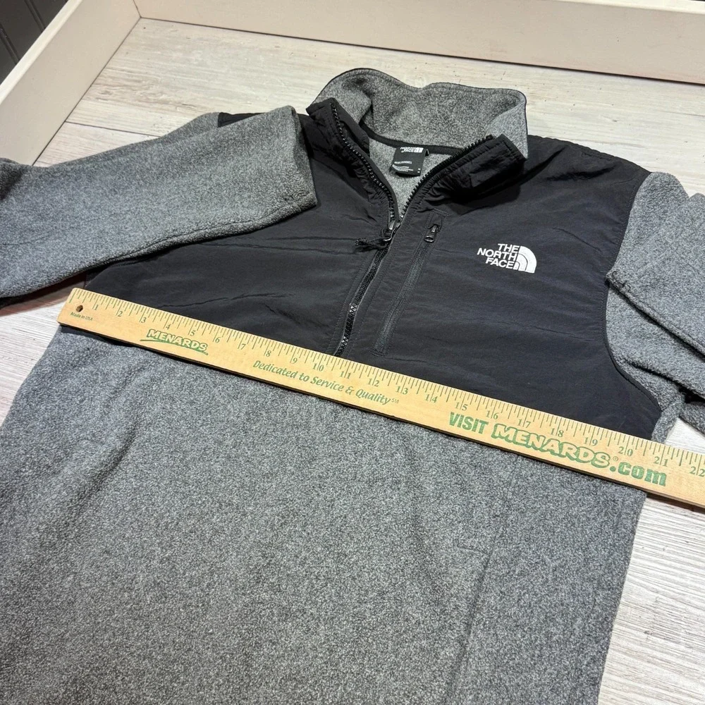 The North Face Denali 1/4 Zip Pullover‎ Men's Sz M Black Grey